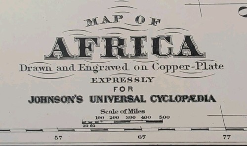 Antique 1885 africa - 1885, map